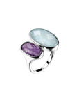 Bague Amazonite & Fluroite "Callisto" en Argent 925