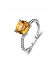 Bague Citrine Aura Éclatante "Margaux" en Argent 925