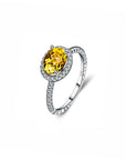 Bague Citrine "Aurora" en Argent Sterling