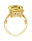 Bague Citrine Dorée "Katalina" en Argent 925