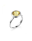 Bague Citrine Éclat de Nuit "Zélie" en Argent 925