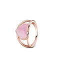 Bague Coeur Zircon Rose