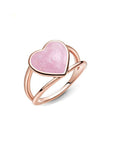 Bague Coeur Zircon Rose