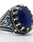 Bague Lapis Lazuli "Zelindra" en Argent Sterling