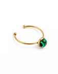 Bague Malachite "Eulalia" en Argent 925