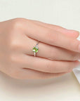 Bague Péridot "Lys" en Argent 925