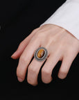 Bague Pierre Oeil De Tigre "Ondine"