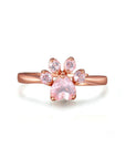 Bague Quartz Rose "Daria" en Argent 925