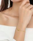 Bracelet Citrine "Clémence" en Argent Sterling