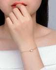 Bracelet Quartz Rose "Astal" en Argent 925
