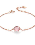 Bracelet Quartz Rose "Astal" en Argent 925