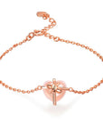 Bracelet Quartz Rose "Erika" en Argent Sterling