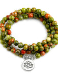 Bracelet Unakite Mâla "Paule"