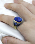 Chevalière Lapis Lazuli Cosmique "Caelum" en Argent 925