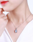 Collier Aigue Marine "Bettina" en Argent 925