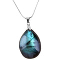 Collier Labradorite "Céleste" en Acier Inoxydable
