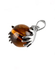 Collier Oeil De Tigre "Kiara" en Plaqué Argent