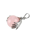 Collier Quartz Rose "Adèle" en Plaqué Argent