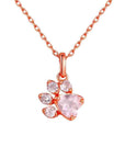 Collier Quartz Rose "Louise" en Argent 925