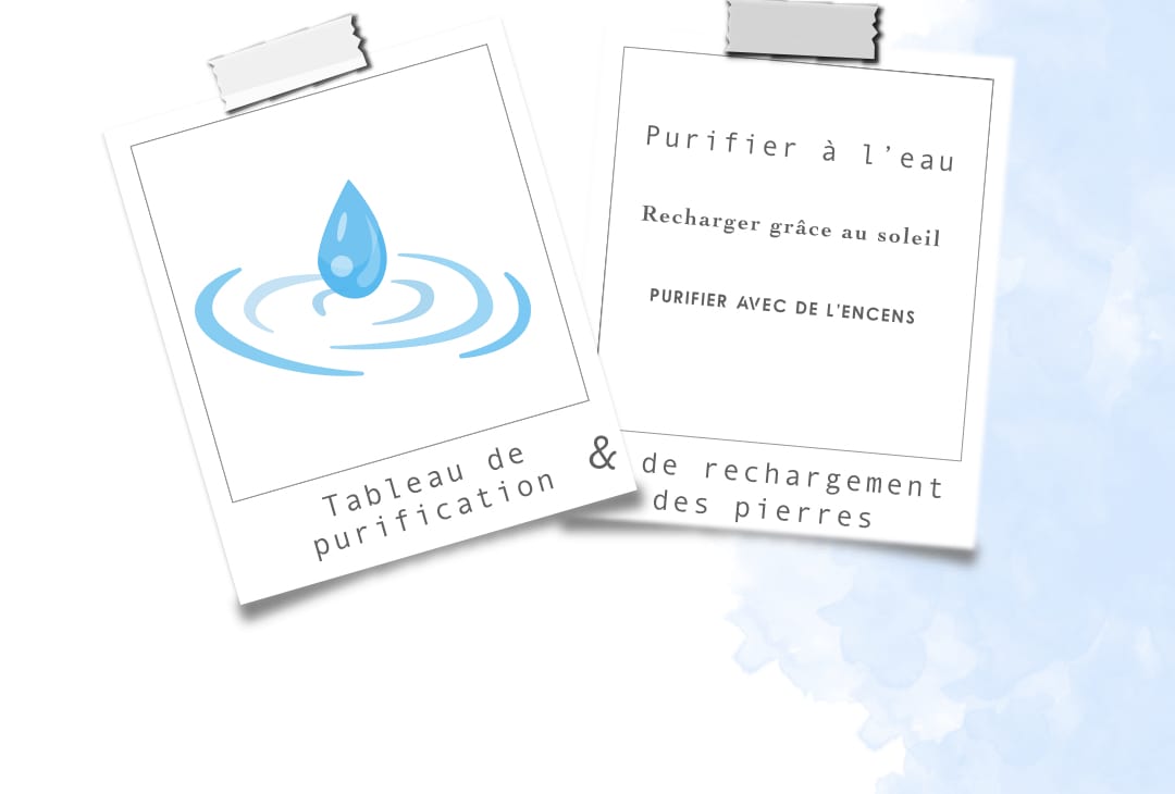 Tableau de purification et de rechargement des pierres