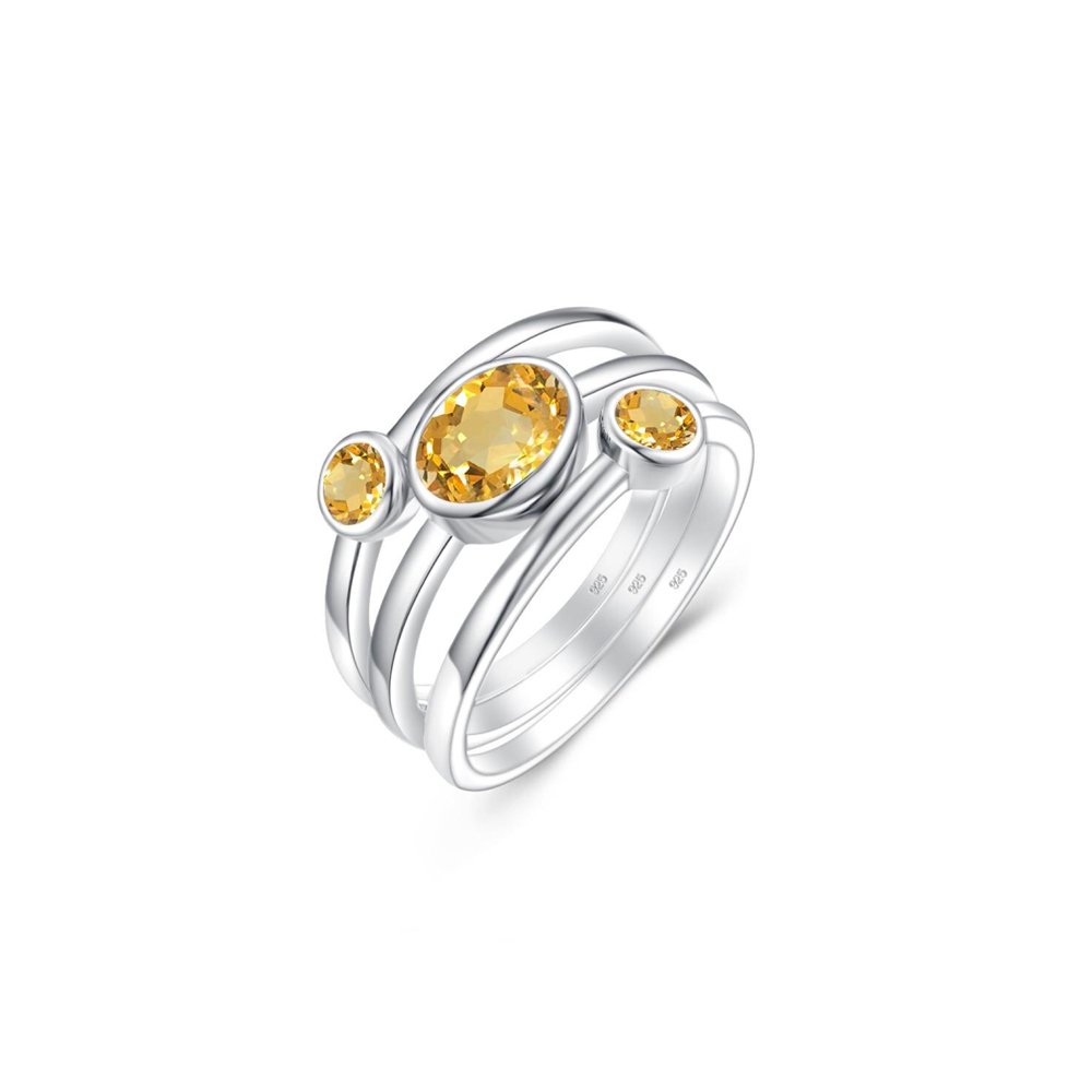 Bague Femme Pierre Naturelle - Citrine