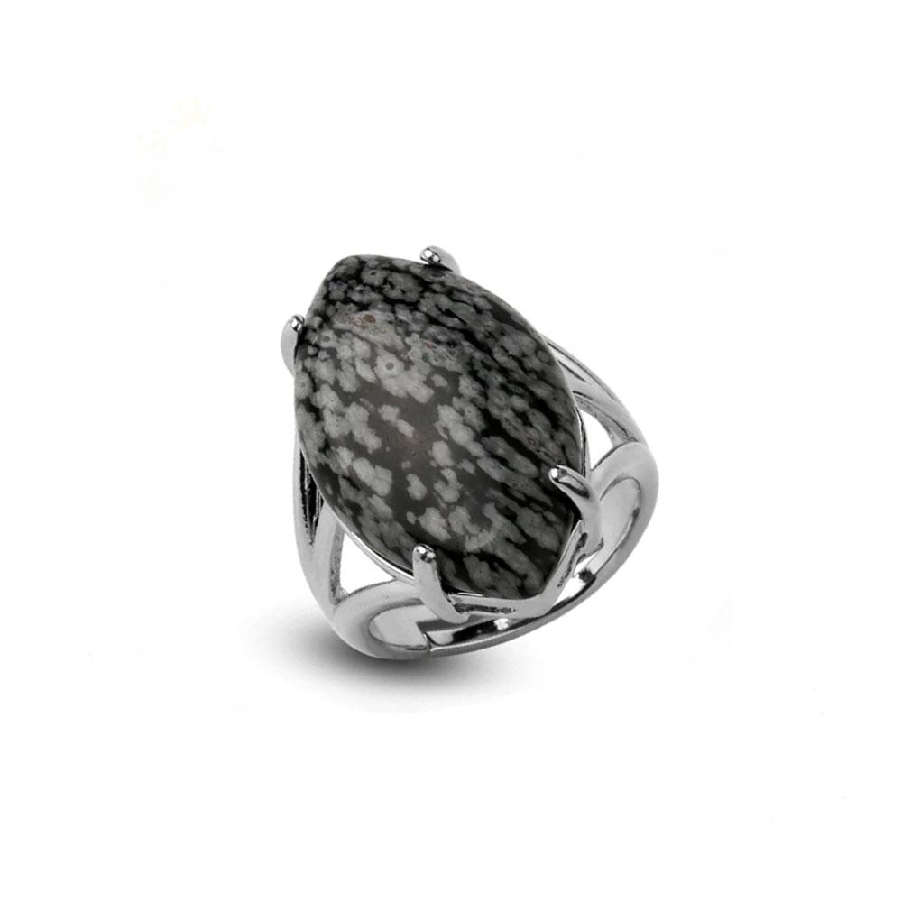 Bague Obsidienne - Citrine