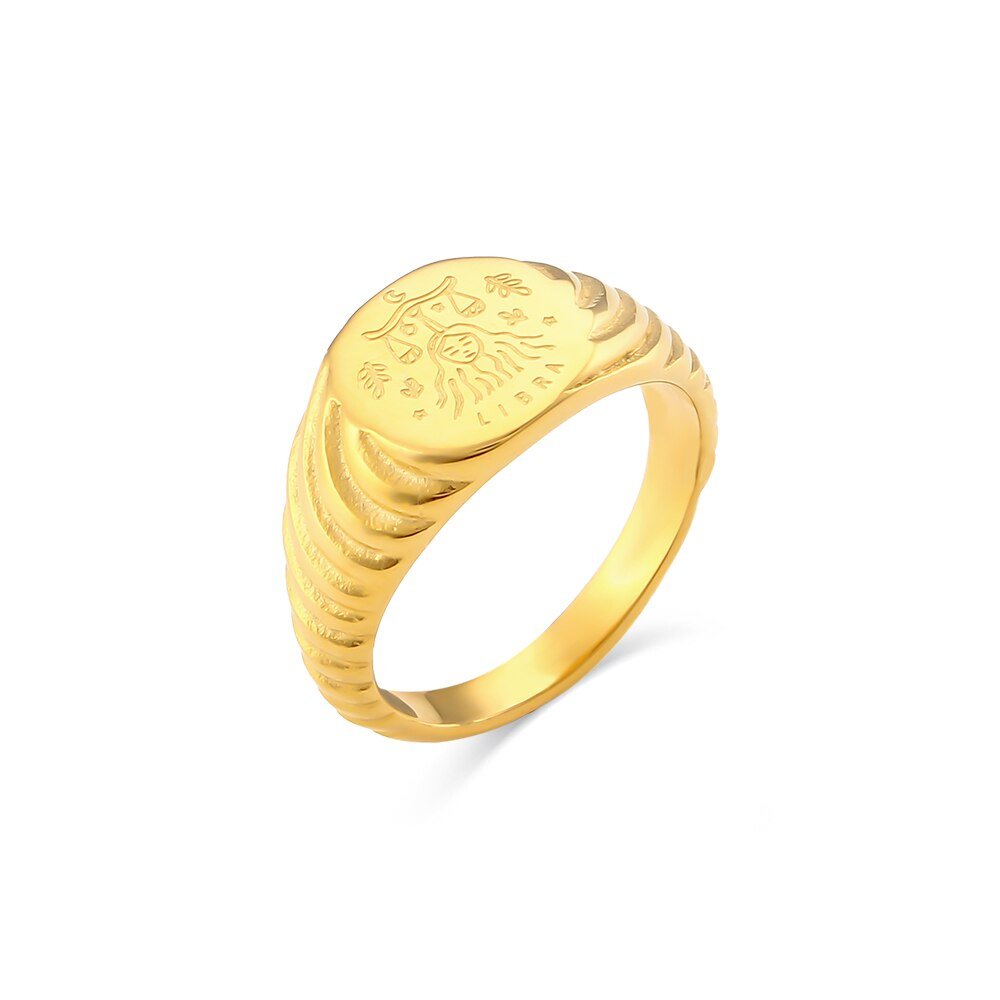 Bague Signe Astrologique Balance - Citrine