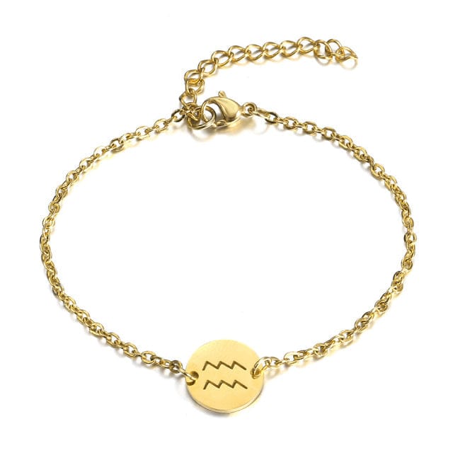 Bracelet Signe Astrologique Verseau - Citrine
