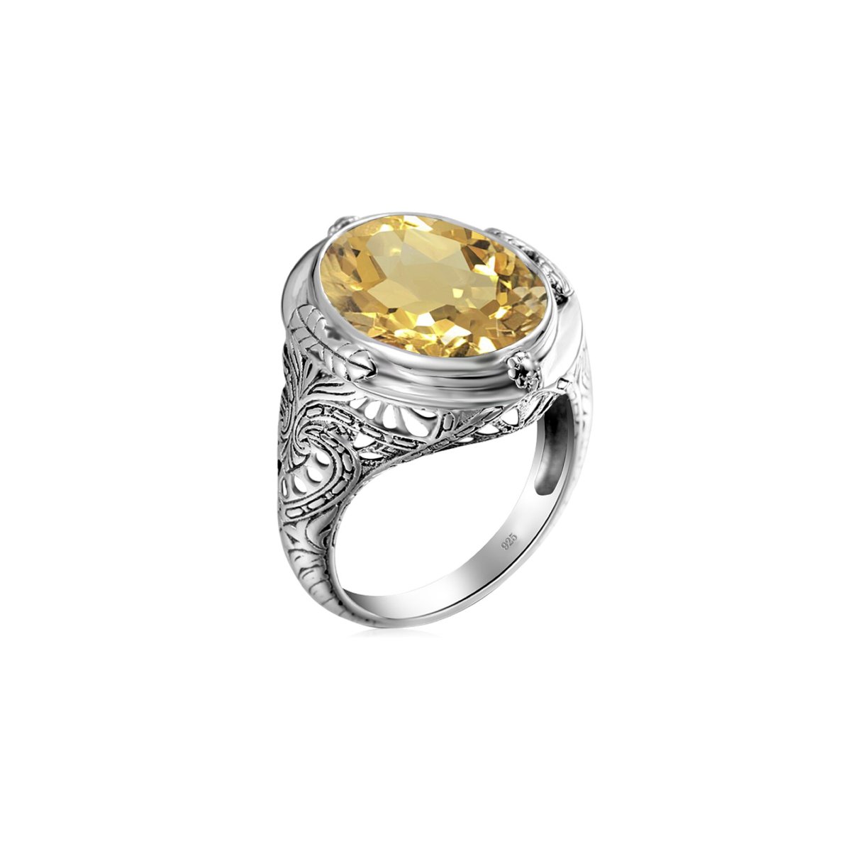 Bague Homme Citrine
