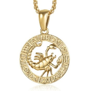 Collier Signe Astrologique Scorpion - Citrine