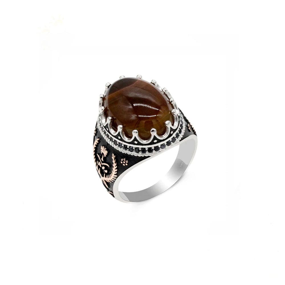 Bague Agate Étincelante "Hermione" en Argent 925