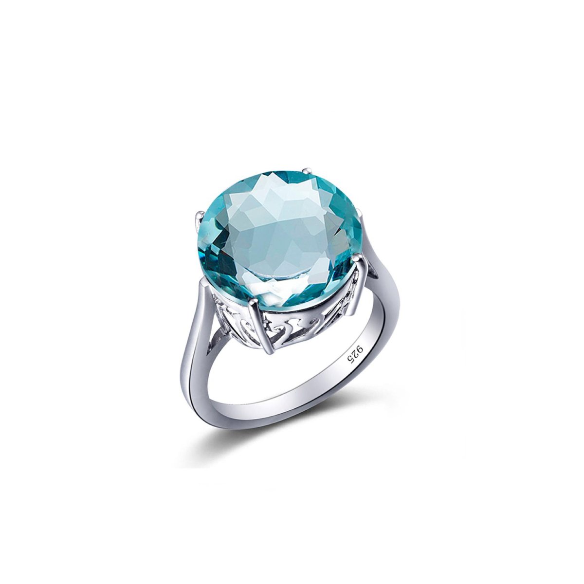 Bague Aigue Marine "Alcyone" en Argent Sterling
