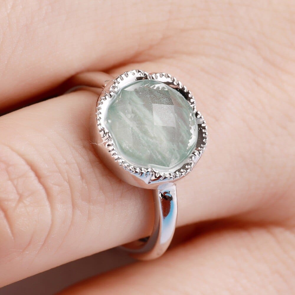 Bague Amazonite "Dorothea" en Argent 925