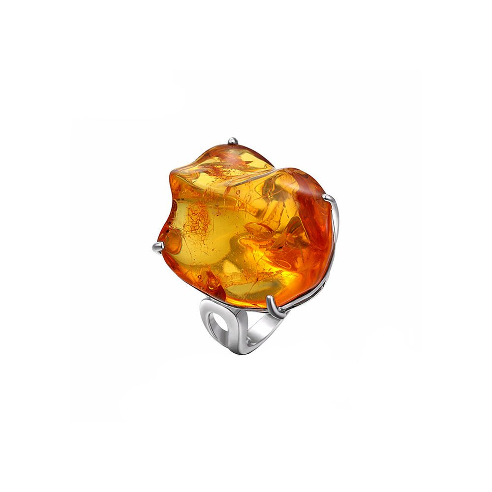 Bague Ambre "Orsina" en Argent 925