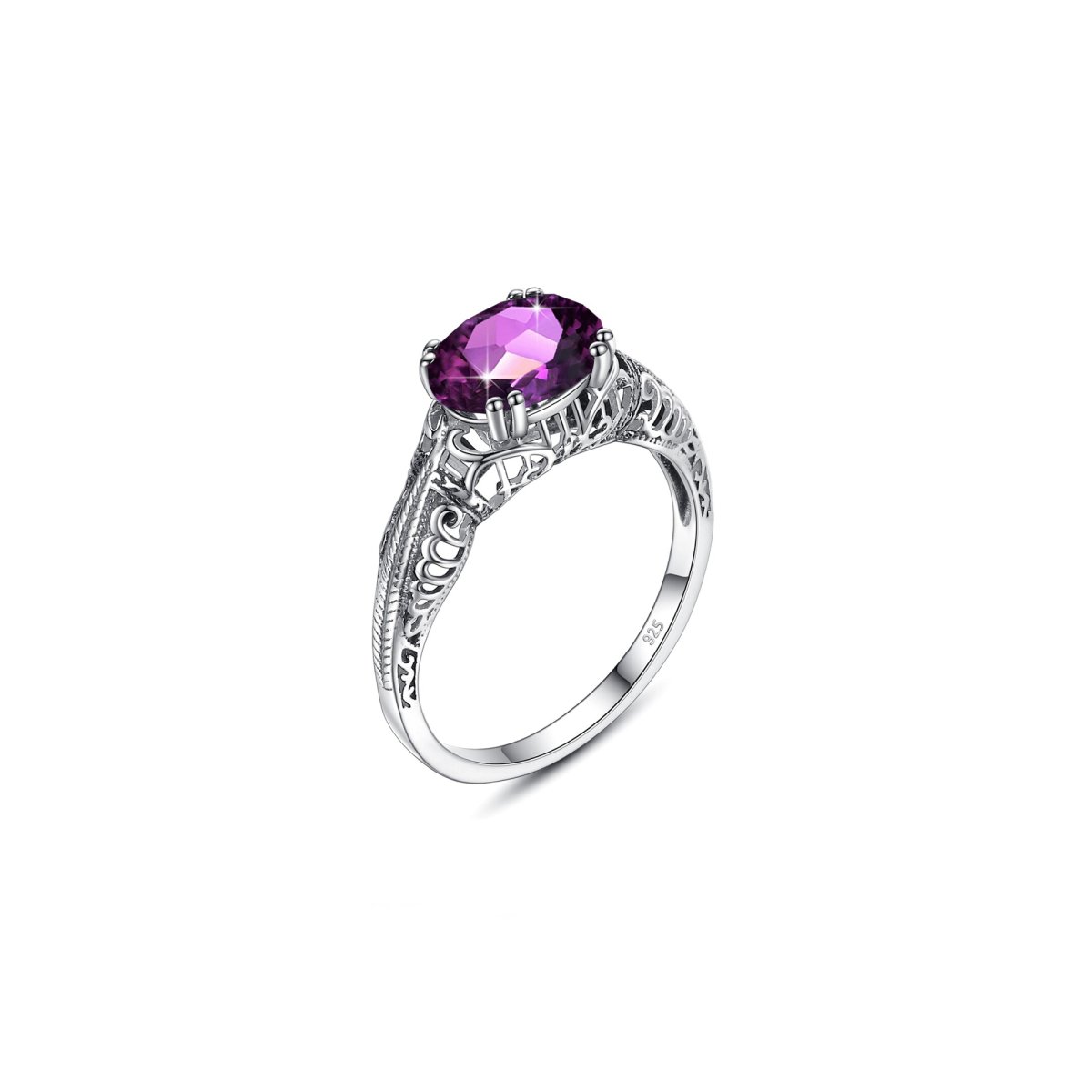 Bague Améthyste "Adelaide" en Argent 925