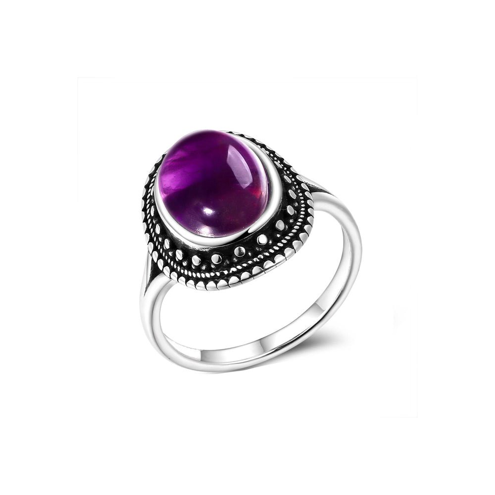 Bague Améthyste "Aglaia" en Argent Sterling