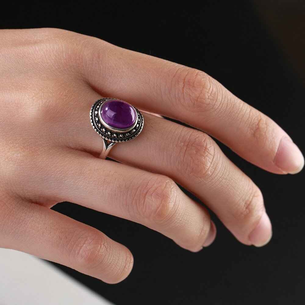 Bague Améthyste "Aglaia" en Argent Sterling