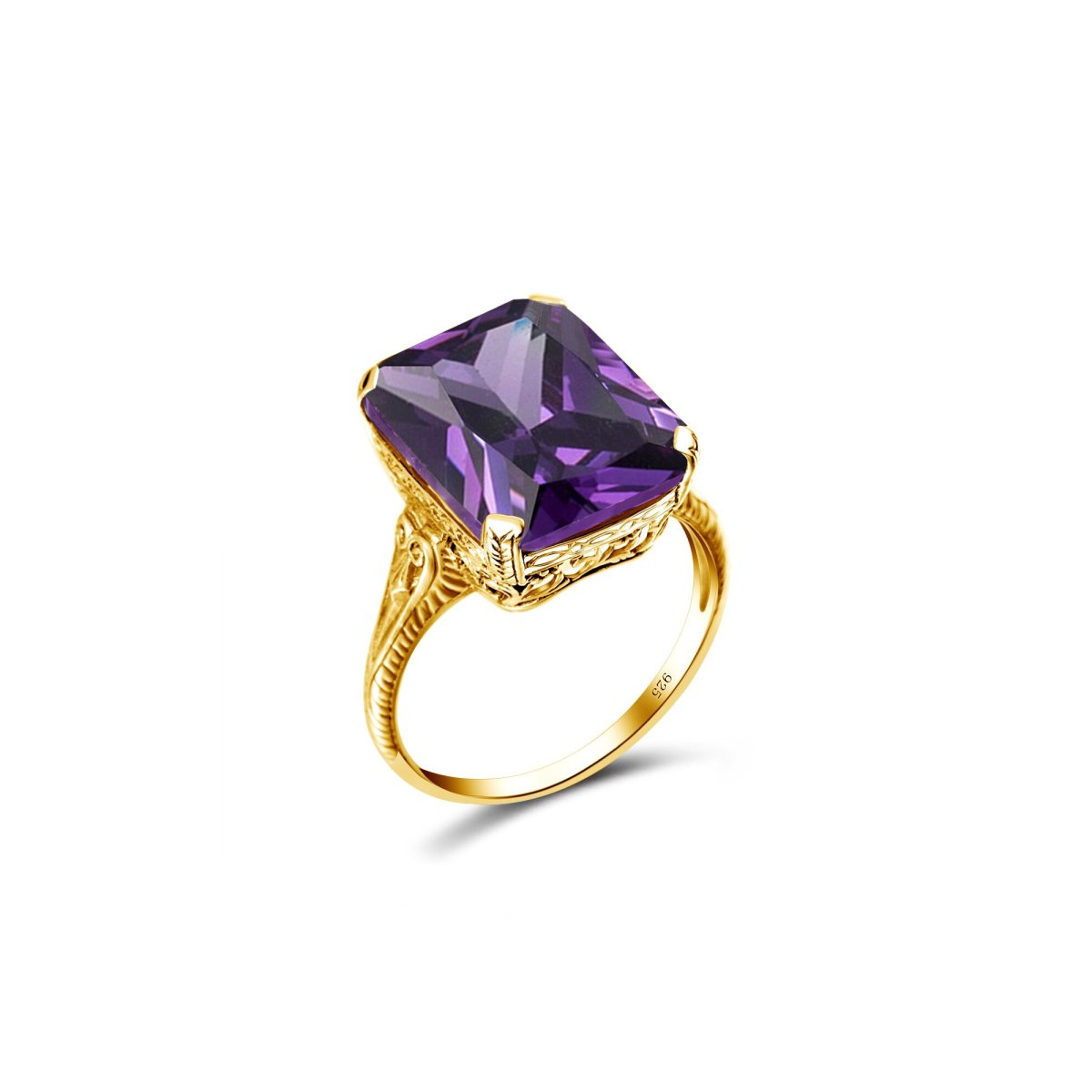 Bague Améthyste "Joséphine" en Argent Sterling
