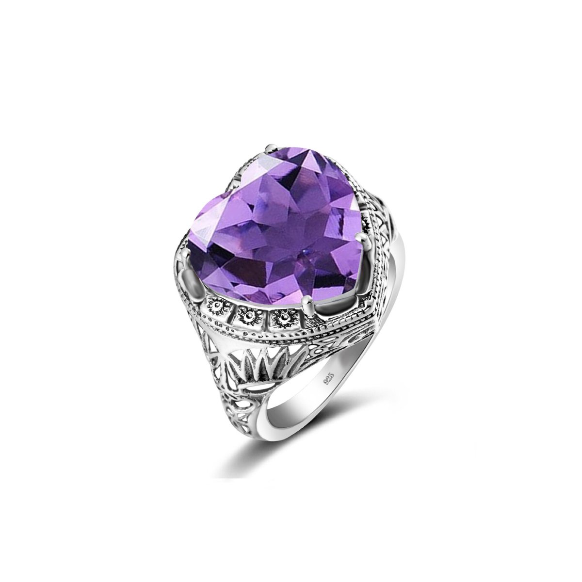 Bague Améthyste "Mélodie" en Argent Sterling