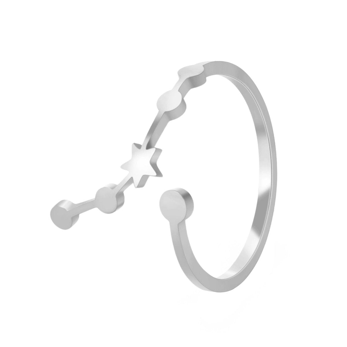 Bague Astro Bélier en Acier Inoxydable