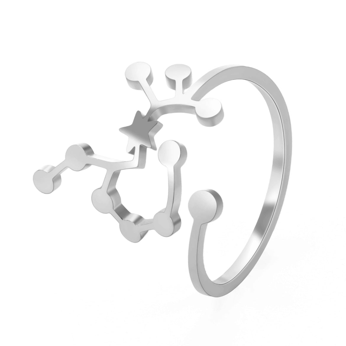 Bague Astro Sagittaire en Acier Inoxydable