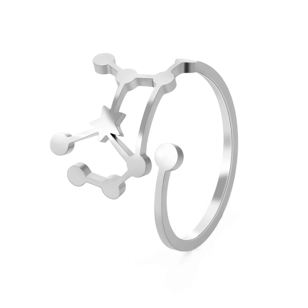 Bague Astro Vierge en Acier Inoxydable
