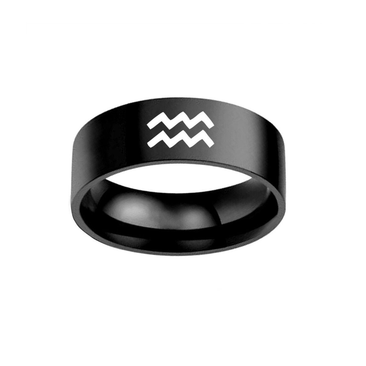 Bague Astrologique Verseau en Acier
