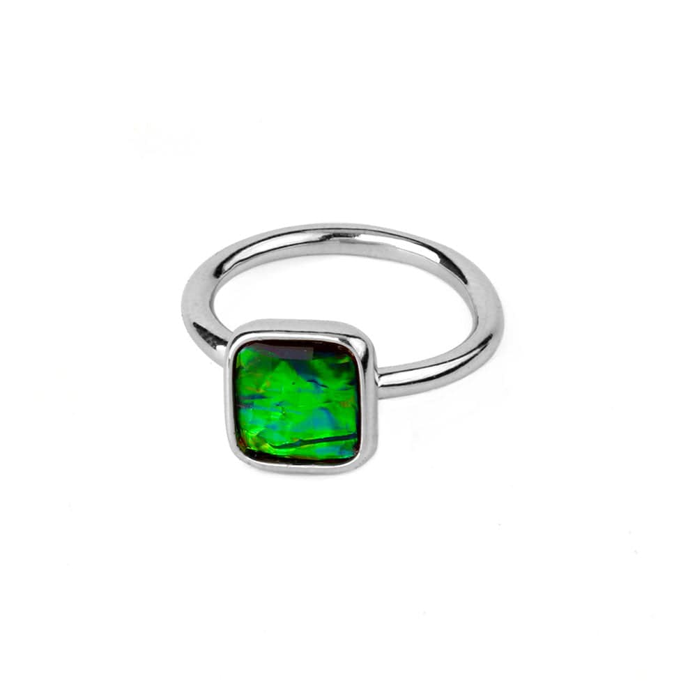 Bague Carré Ammolite