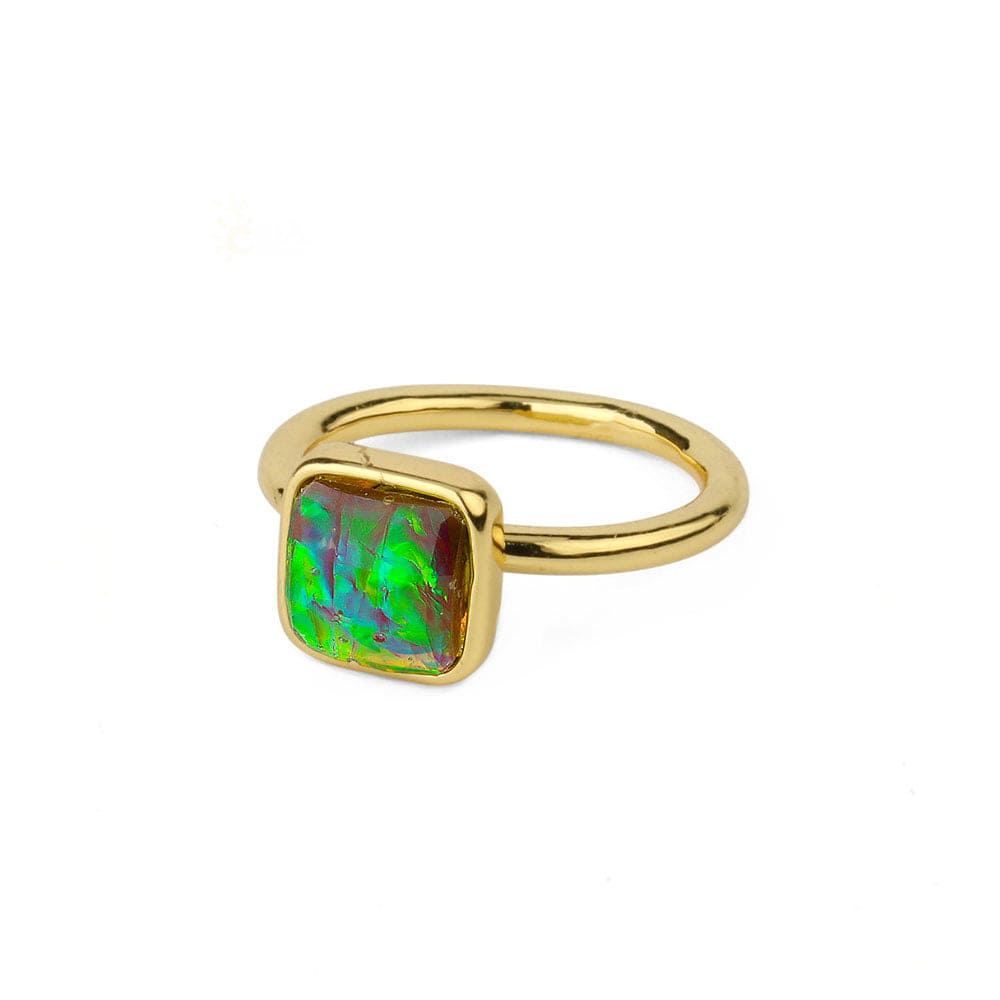 Bague Carré Ammolite