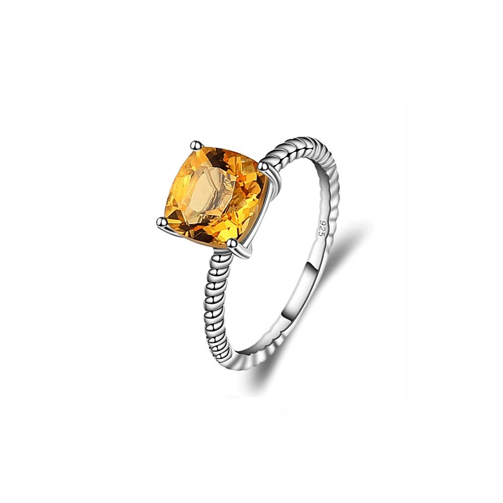 Bague Citrine Aura Éclatante "Margaux" en Argent 925