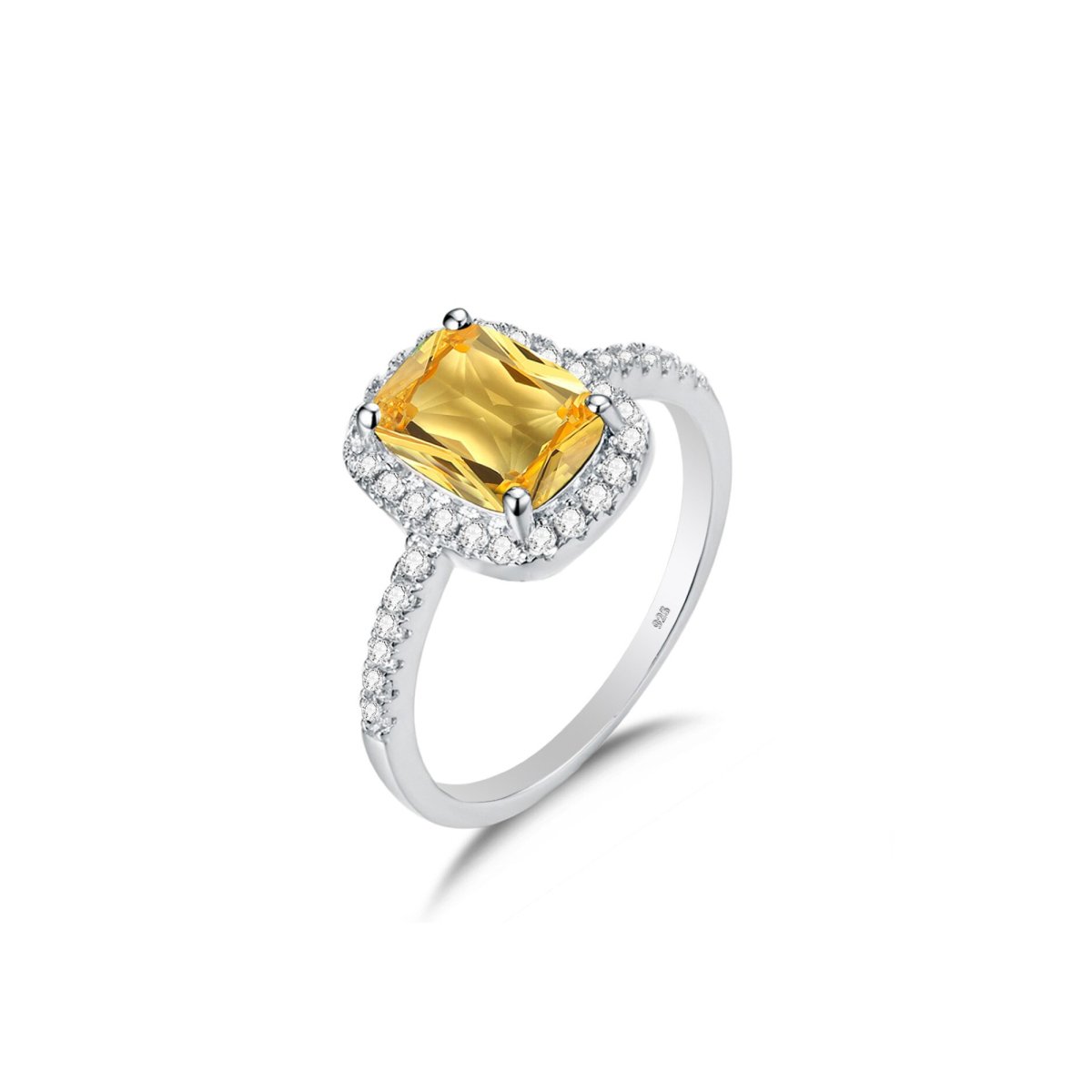 Bague Citrine Céleste "Elysia" en Argent 925