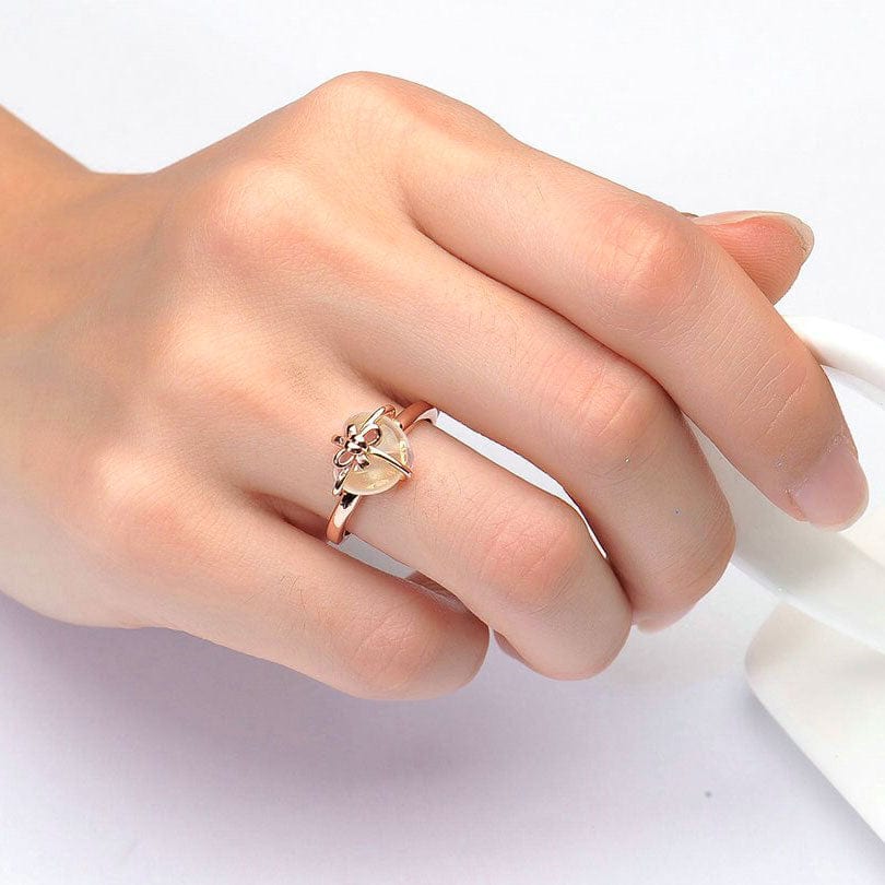 Bague Citrine Charme "Mia" en Argent 925
