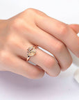 Bague Citrine Charme "Mia" en Argent 925