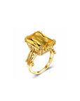 Bague Citrine Dorée "Katalina" en Argent 925